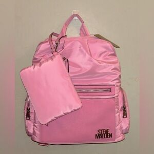 STEVE MADDEN FONDANT PINK BHAYVE LARGE BACKPACK.